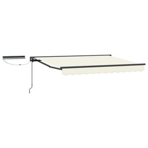 vidaXL Electric Retractable Awning Cream 2.5 x 2 m