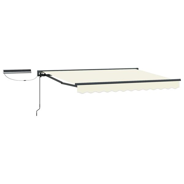 vidaXL Electric Retractable Awning Cream 2.5 x 2 m