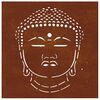 vidaXL Garden Wall Decoration 55x55 cm Corten Steel Buddha Head Design