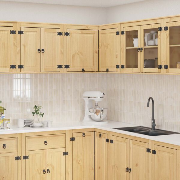 vidaXL Cabinet SKI Honey Brown 80 x 80 x 60 cm Solid Pine Wood