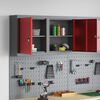 vidaXL Tool Cabinet with Shelf with Lock Red and Grey 50 x 20 x 55 cm