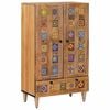 vidaXL Highboard Natural 60 x 33.5 x 100 cm Solid Mango Wood