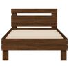 vidaXL Bed Frame without Mattress with LED Lights Brown Oak 100x200 cm