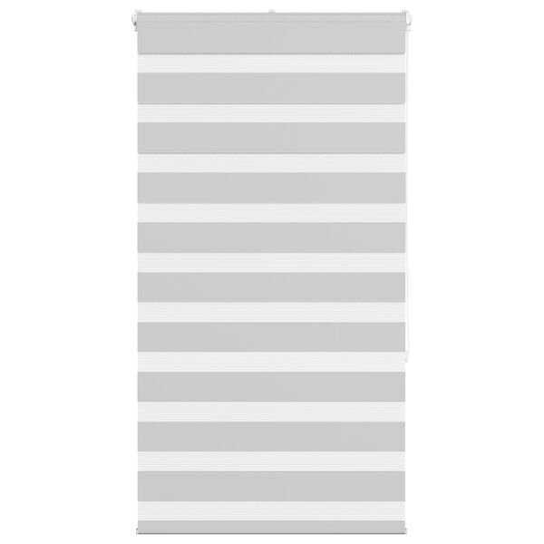 vidaXL Zebra Blind Light Grey 75x150 cm Fabric Width 70.9 cm Polyester