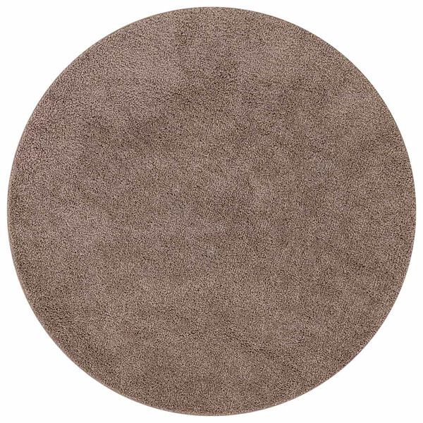 vidaXL Anti-slip Shaggy Rug Brown 90 x 90 cm PP