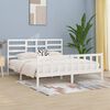 vidaXL Bed Frame without Mattress White 180x200 cm Super King Solid Wood