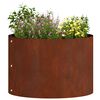 vidaXL Planter Ring 5 pcs Brown 30 x 30 x 20 cm Weathering Steel