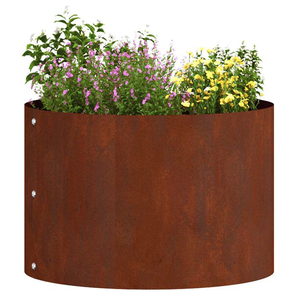 vidaXL Planter Ring 5 pcs Brown 30 x 30 x 20 cm Weathering Steel
