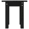 vidaXL Coffee Table Black Ø 35x35 cm Solid Wood Pine
