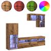 vidaXL TV Wall Units Wall-mounted 6 pcs Old Wood Engineered Wood