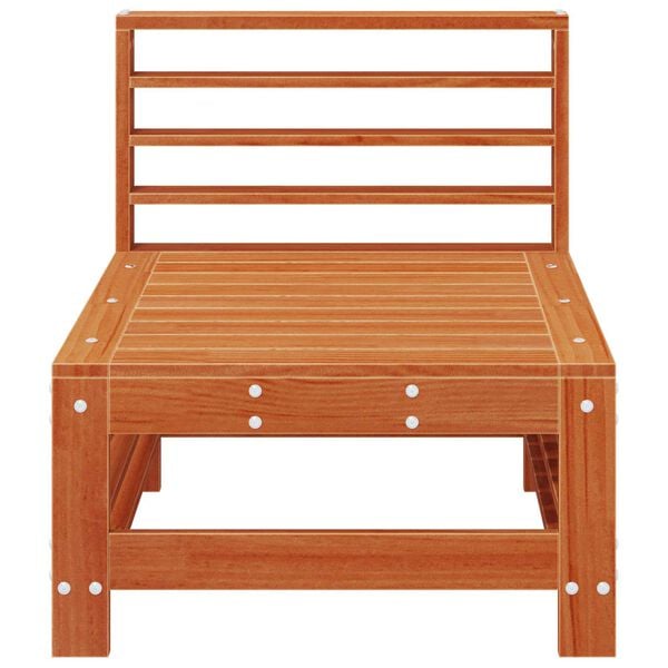 vidaXL Garden Middle Sofa Solid Pine Wood Wax Brown