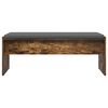 vidaXL Hall Bench with Cushion Smoked Oak 103 x 38 x 40 cm