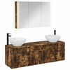 vidaXL Bathroom Cabinet Set 4 pcs Smoked Oak Engineered Wood