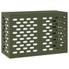 vidaXL Air Conditioner Cover Olive Green 90 x 40 x 60 cm Steel