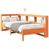 vidaXL Bookcase Bed without Mattress Wax Brown 90x190 cm Solid Wood Pine