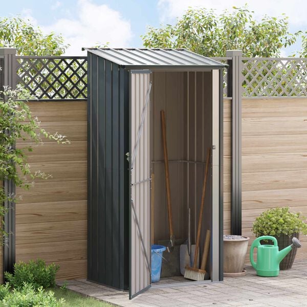 vidaXL Garden Sheds Anthracite 103 x 74 x 200 cm Metal