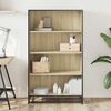 vidaXL Bookcase Sonoma Oak 80.5x35x139 cm Engineered Wood