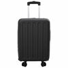 vidaXL Suitcase Folding with Lock Black 34 x 23 x 55.5 cm ABS Plastic