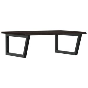 vidaXL Basin Shelf Wall Mounted Steel and Solid Wood Oak