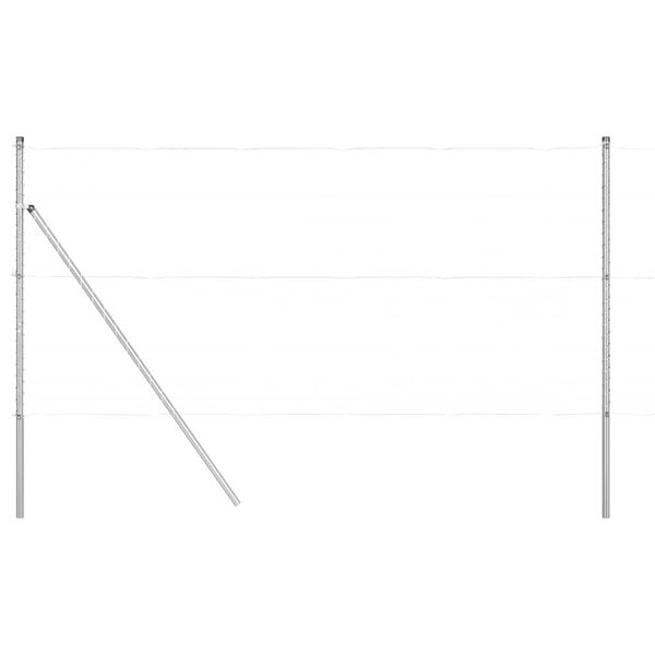 vidaXL Fence Post Other 26 pcs Grey 3.2 x 3.2 x 210 cm Steel