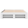 vidaXL Bed Frame without Mattress White 120x200 cm Engineered Wood