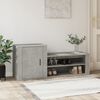 vidaXL Shoe Cabinet Concrete Grey 130x35x54 cm Engineered Wood