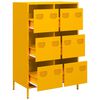 vidaXL Highboard Mustard Yellow 68x39x101.5 cm Steel