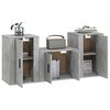 vidaXL 3 Piece TV Cabinet Set Concrete Grey Engineered Wood
