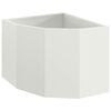 vidaXL Corner Planter White 45 x 45 x 35 cm Steel