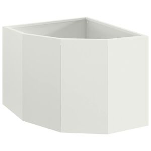 vidaXL Corner Planter White 45 x 45 x 35 cm Steel
