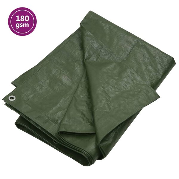 vidaXL Tarpaulin 180 g/m&sup2; 4x6 m Green HDPE