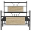 vidaXL Bed Frame without Mattress Sonoma Oak 75x190 cm Small Single Engineered Wood