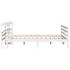 vidaXL Bed Frame without Mattress White 180x200 cm Super King Solid Wood Pine