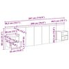 vidaXL Headboard with Cabinet 3 pcs Old Wood Engineered Wood