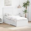 vidaXL Bed Frame White and Silver 70 x 190 cm Engineered Wood