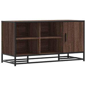 vidaXL Shoe Bench Brown Oak 100x40x53.5 cm Engineered Wood and Metal