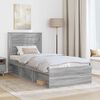 vidaXL Bed Frame Grey Sonoma 100 x 200 cm Solid Pine Wood