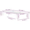 vidaXL Bed Frame without Mattress Solid Wood Pine 100x200cm