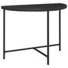 vidaXL Garden Table | Black | Poly rattan, Powder-coated steel | 100x50 cm