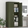 vidaXL Storage Cabinet with Storage 2 pcs Olive Green 90 x 40 x 180 cm