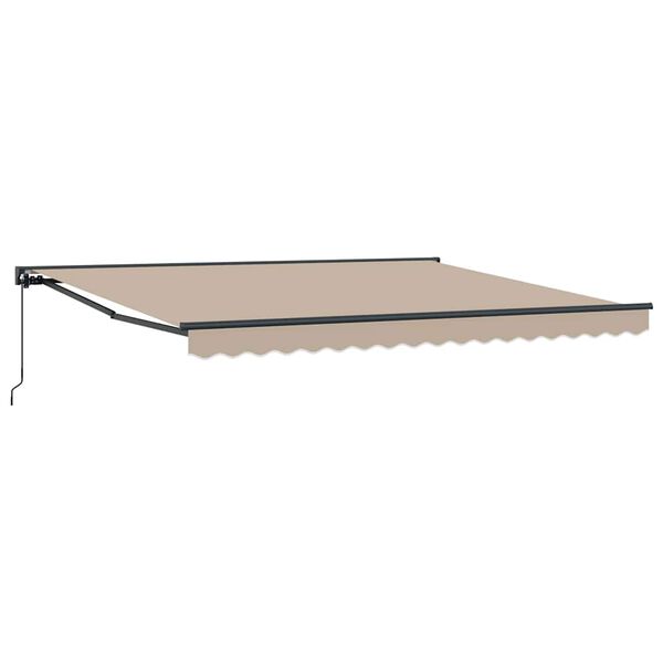 vidaXL Retractable Awning Beige 400 x 300 cm Aluminium and Fabric