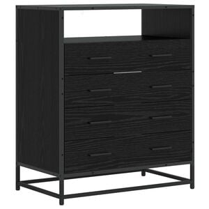 vidaXL Drawer Cabinet 4-Drawer Black oak 70 x 41 x 83.5 cm