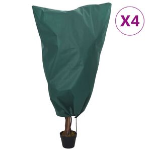vidaXL Plant Fleece Covers with Drawstring 4 pcs 70 g/m² 0.8x1.2 m