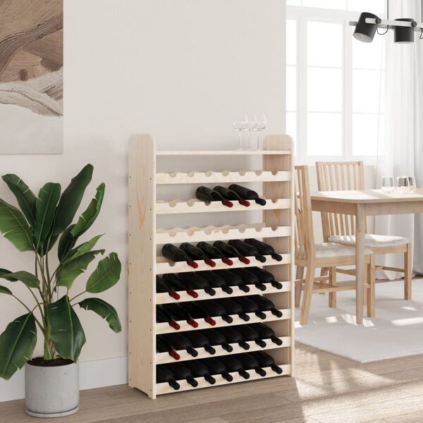 vidaXL Wine Rack with Top Board 72.5x25x111.5 cm Solid Wood Pine