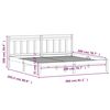 vidaXL Bed Frame without Mattress Solid Wood 200x200 cm (810037+814114)