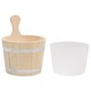 vidaXL Sauna Bucket and Ladle Set Solid Wood Pine