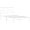 vidaXL Metal Bed Frame without Mattress with Footboard White 107x203cm