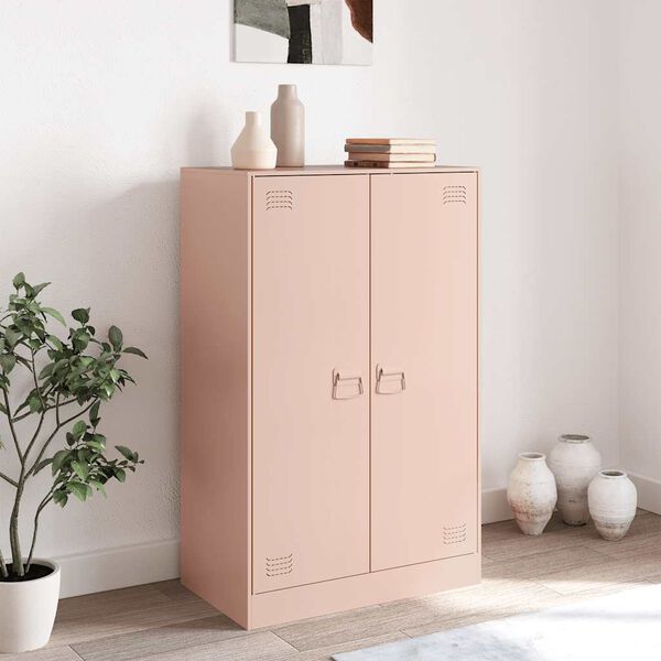 vidaXL Sideboard Pink 67x39x107 cm Steel