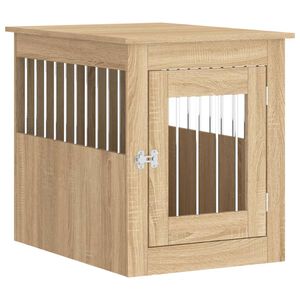 vidaXL Dog Crate Furniture Sonoma Oak 55x75x65 cm Engineered Wood
