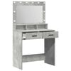 vidaXL Dressing Table Concrete Grey 79 x 41 x 135 cm Engineered Wood
